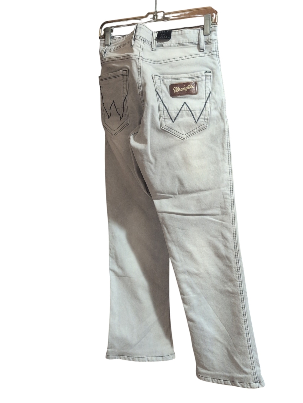 Vintage Wrangler Men’s 30 Straight Cut Jeans Light Wash Western Cowboy Denim